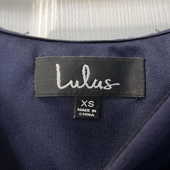 Lulus Mila Ruffled Off-the-Shoulder Maxi Dress Gown in Navy - XS - Picture 10 of 10